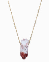 Carved Fire Quartz Pendant