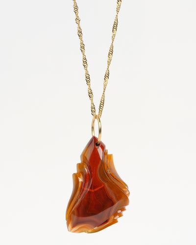 Mexican Agate Carved Pendant