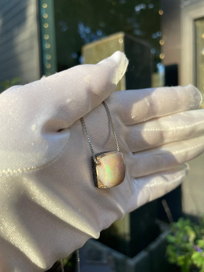 Ethiopian Opal in Matrix Pendant