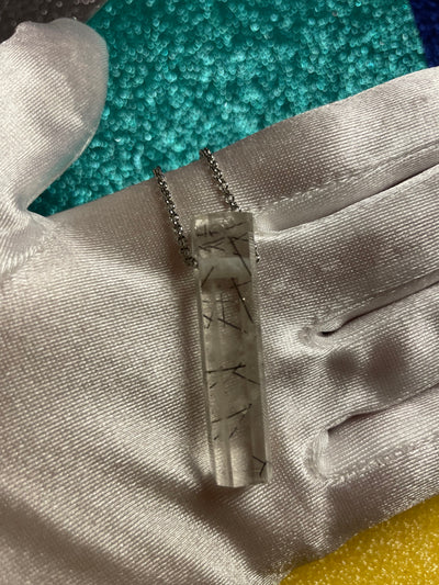 Tourmaline in Quartz Pendant