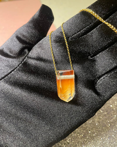 Hematite Included Quartz Pendant