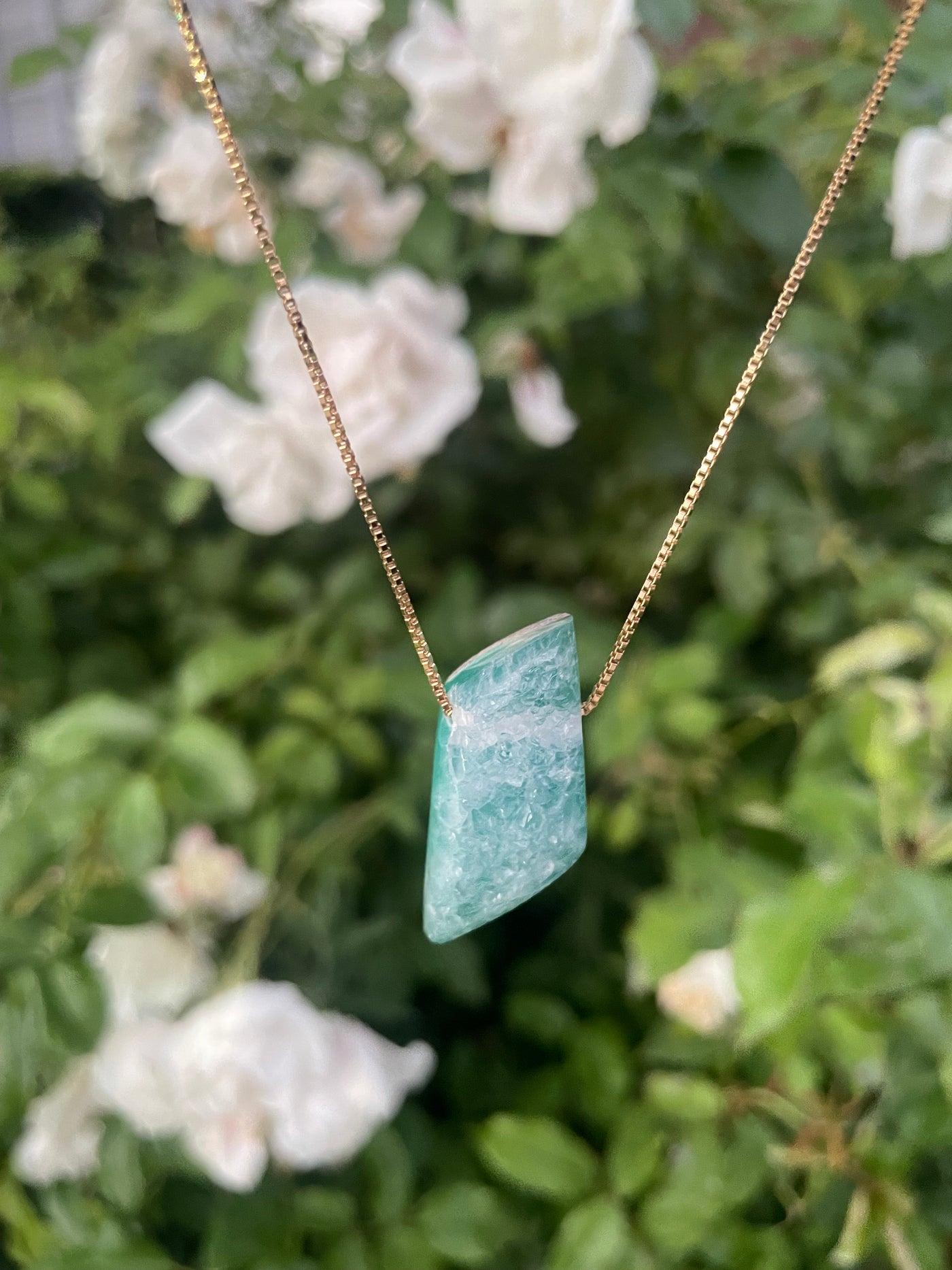 Druzy Chrysocolla Pendant