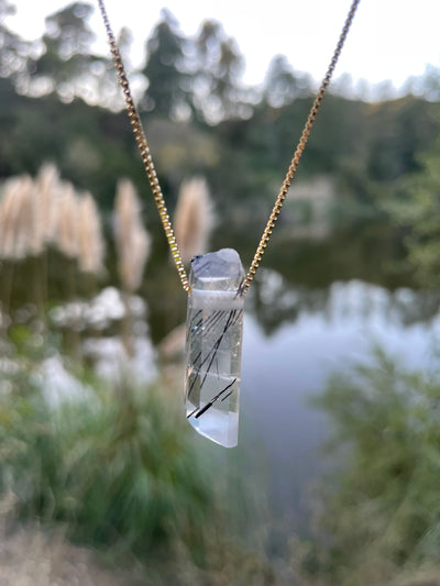 Tourmaline in Quartz Pendant