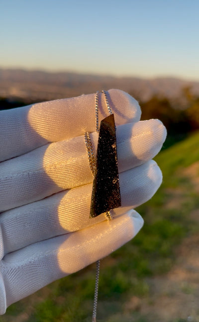 Black Druzy Pendant