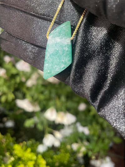 Druzy Chrysocolla Pendant