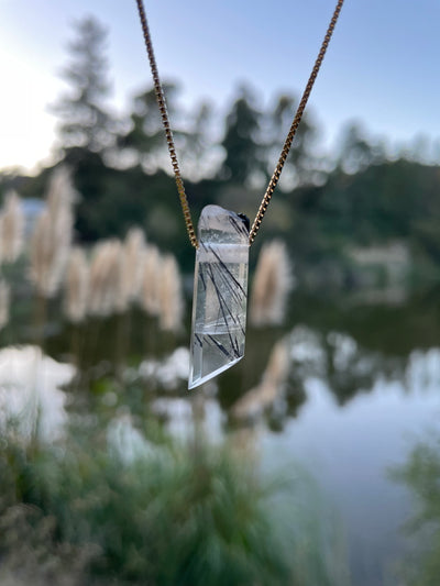 Tourmaline in Quartz Pendant