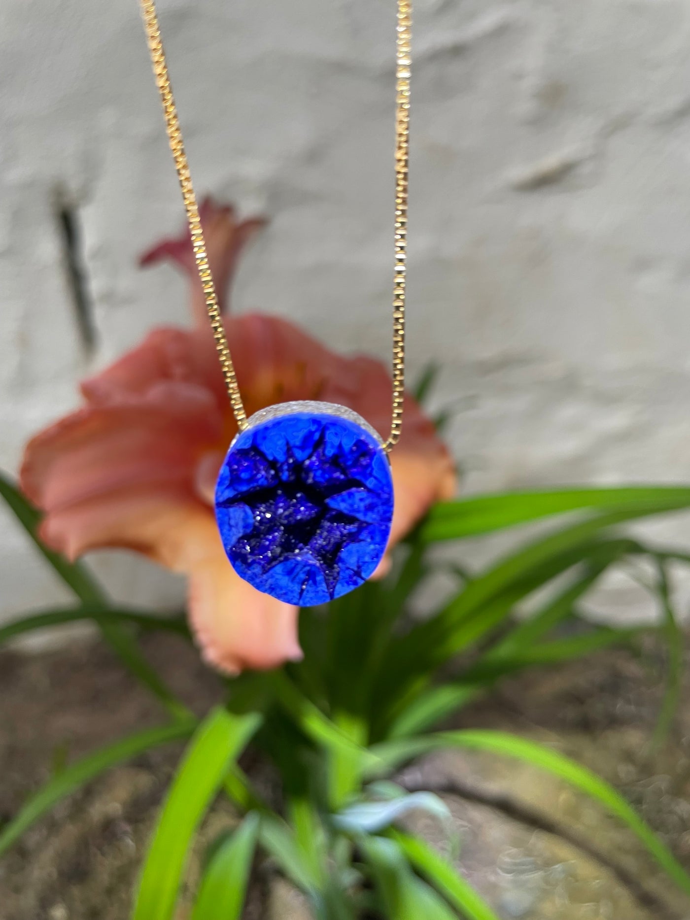 Azurite Geode Pendant