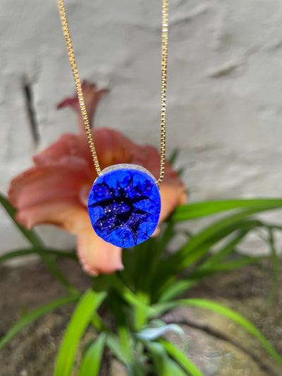Azurite Geode Pendant