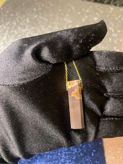 Dryhead Agate with Druzy Pendant