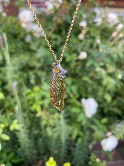 Carved Citrine Pendant