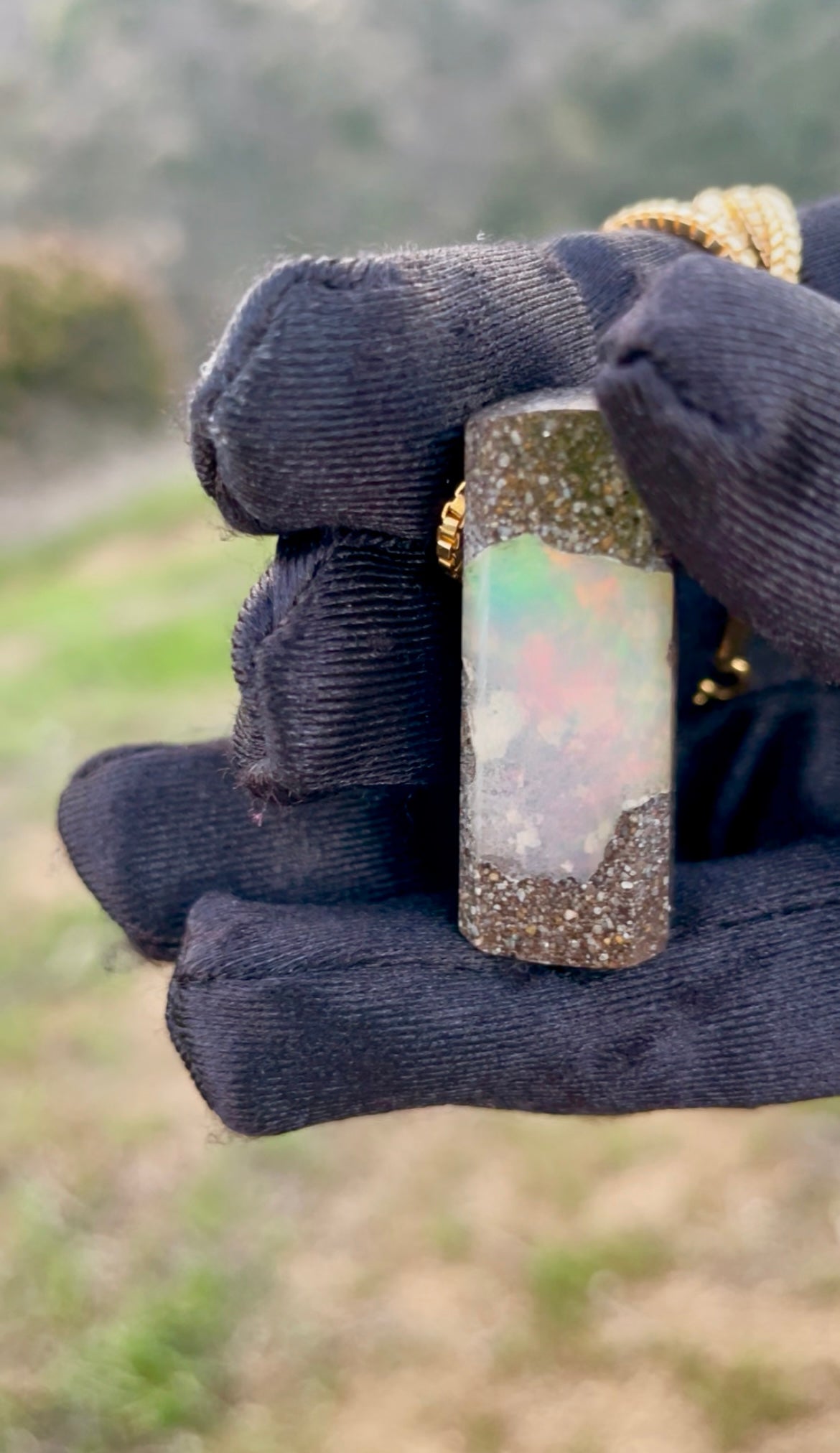Ethiopian Opal in Matrix Pendant