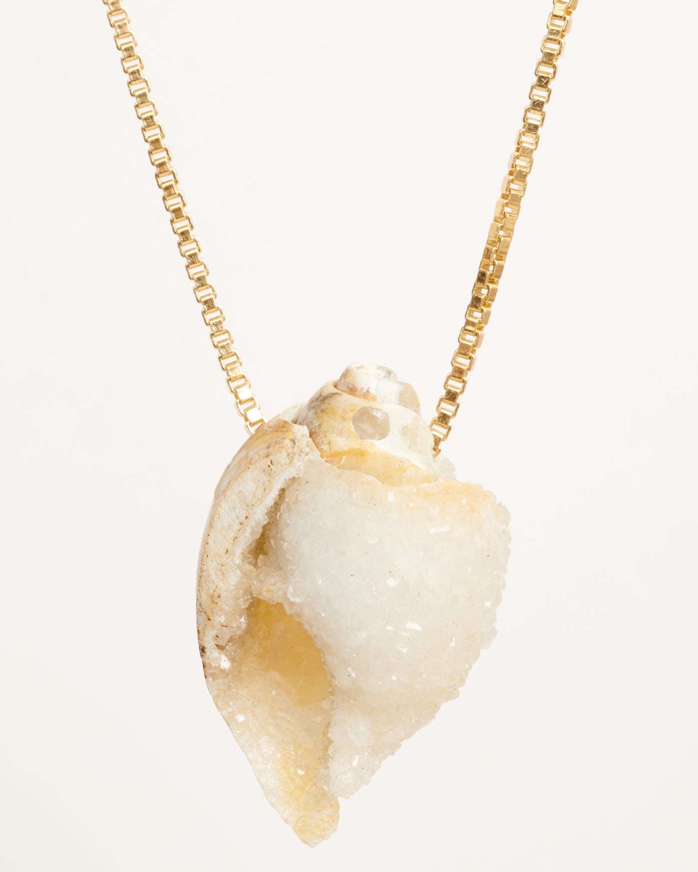 Agatized Druzy Shell Pendant