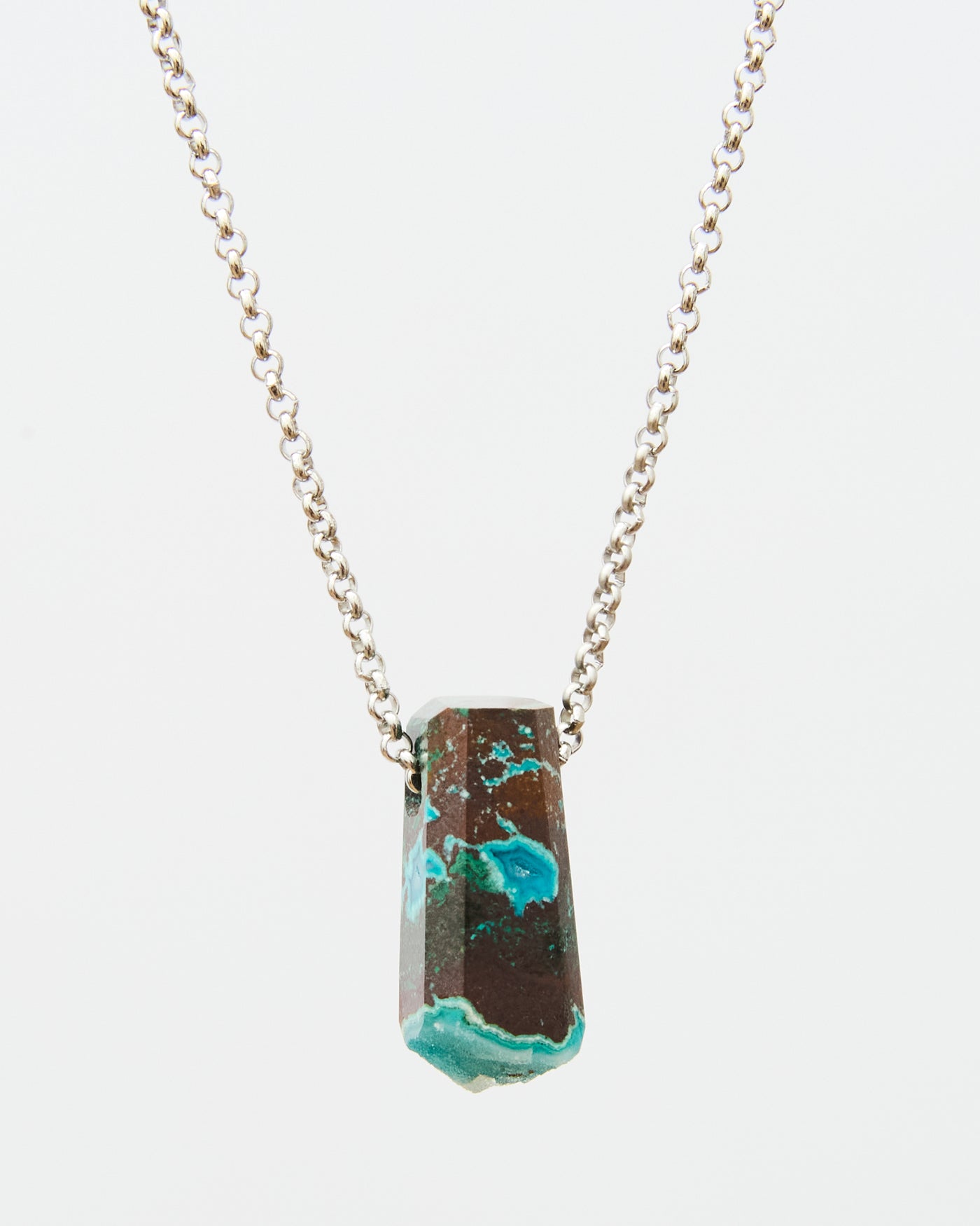 Chrysocolla in Matrix Pendant