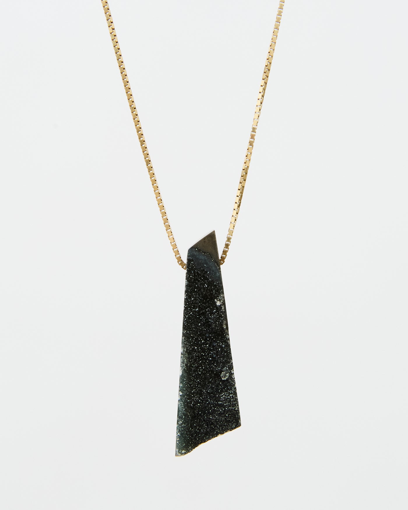 Black Druzy Pendant