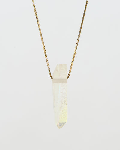 Angel Aura Starbrary Lemurian Quartz Pendant