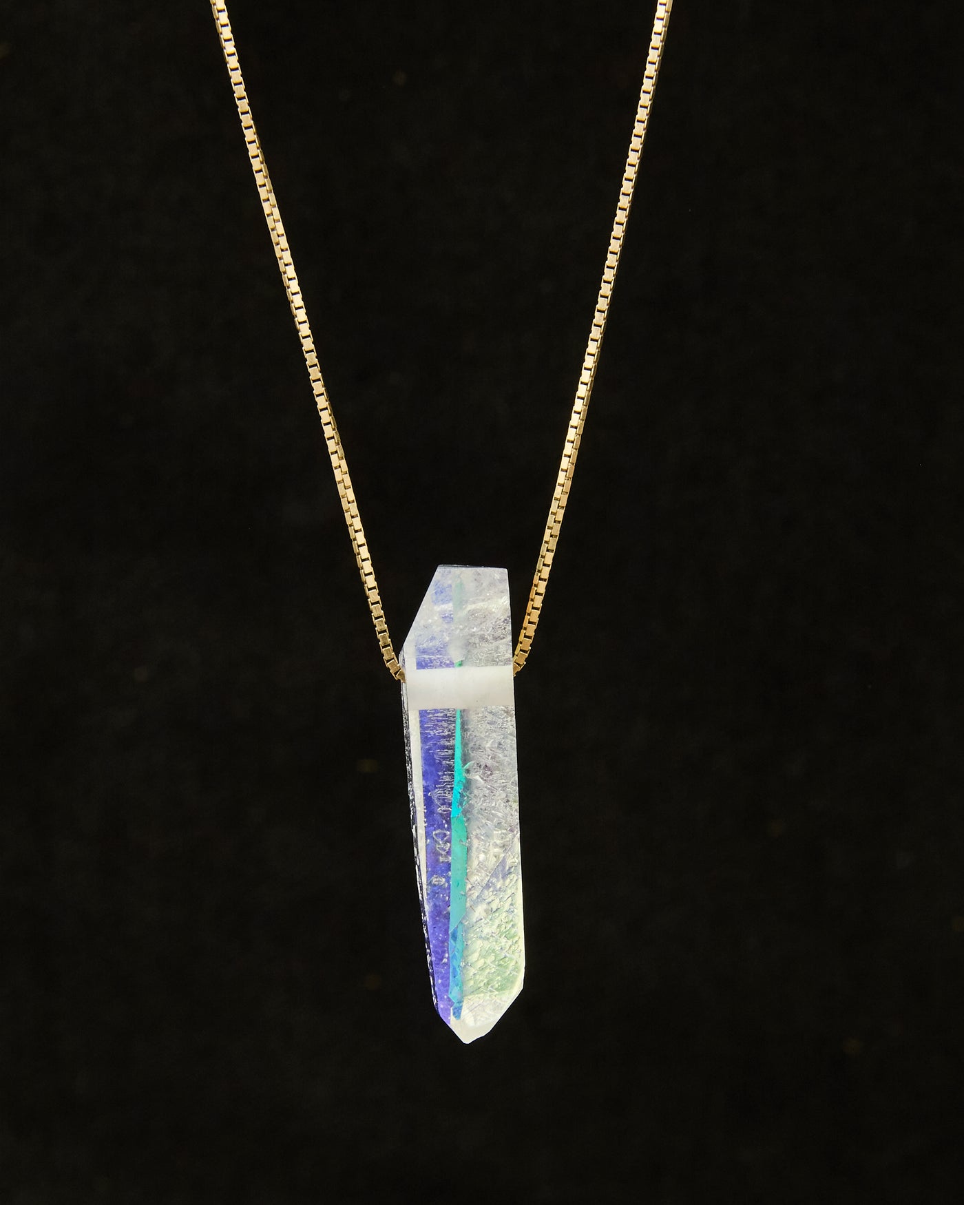 Angel Aura Starbrary Lemurian Quartz Pendant