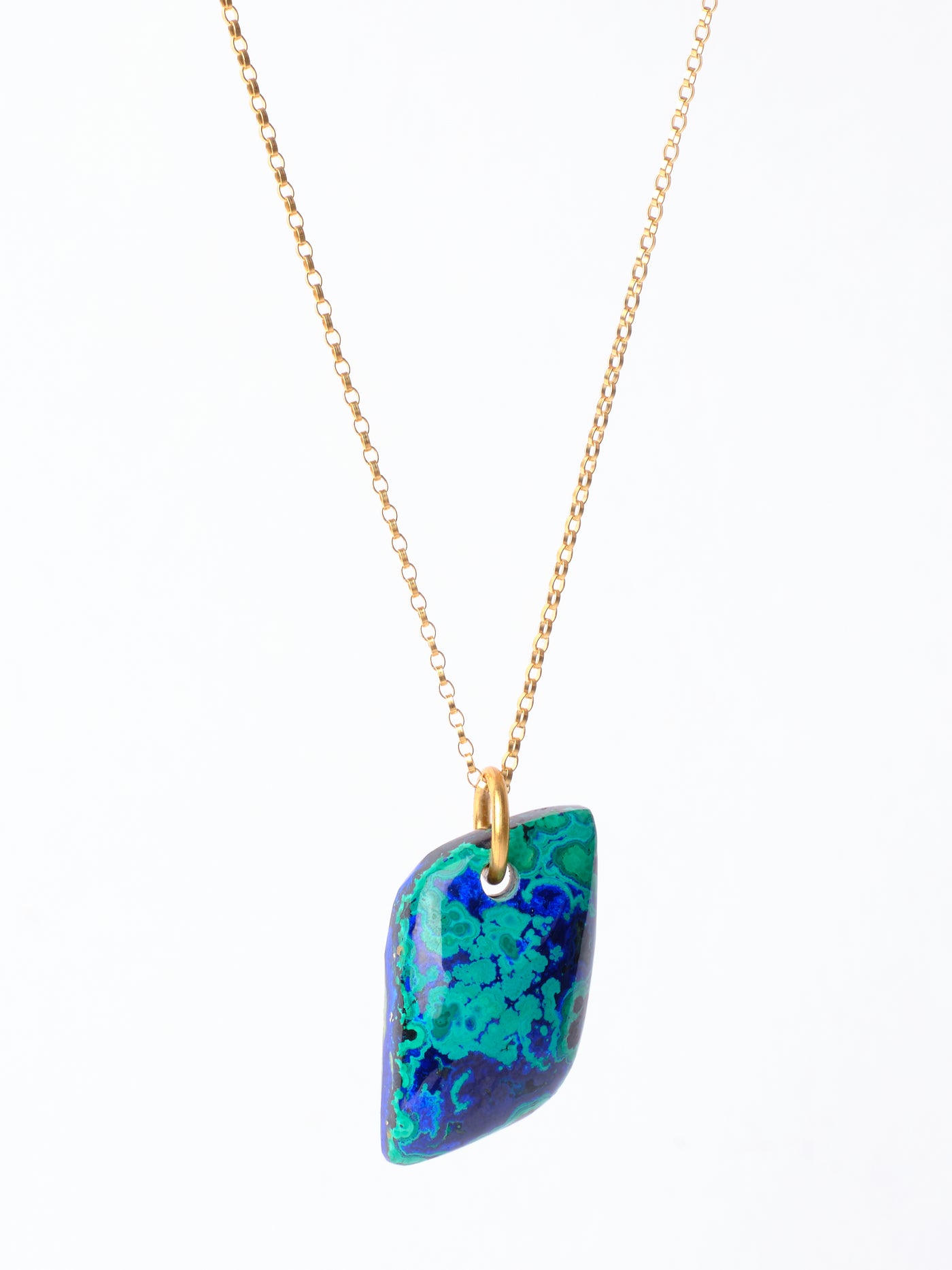 Primo Azurite & Malachite Pendant