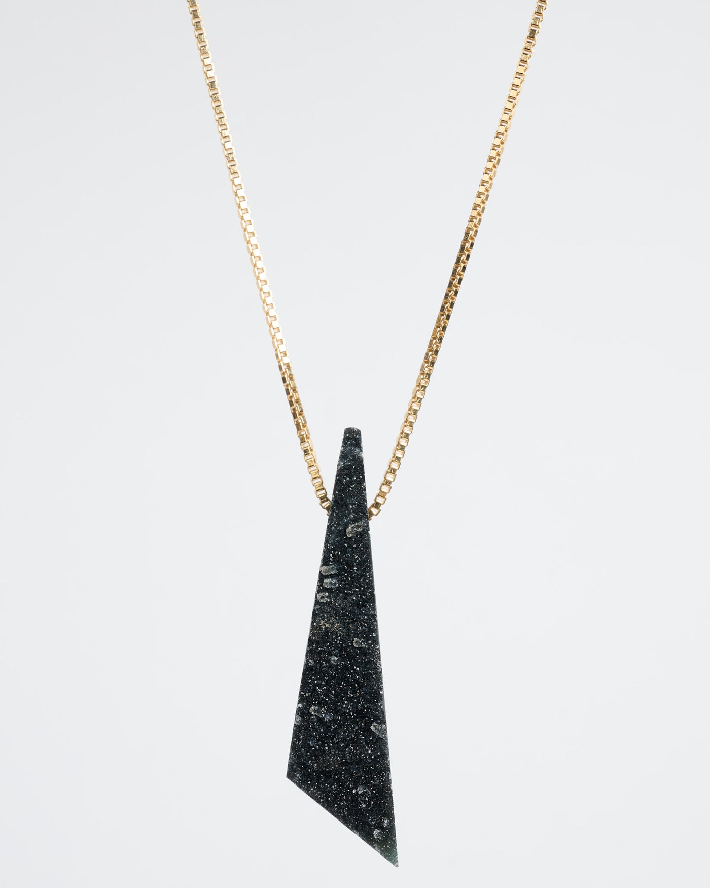 Midnight Black Druzy Pendant