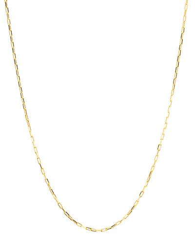 14k Straight Paper Clip Yellow Gold Chain