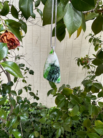 Chrome Tremolite (Rare) Pendant