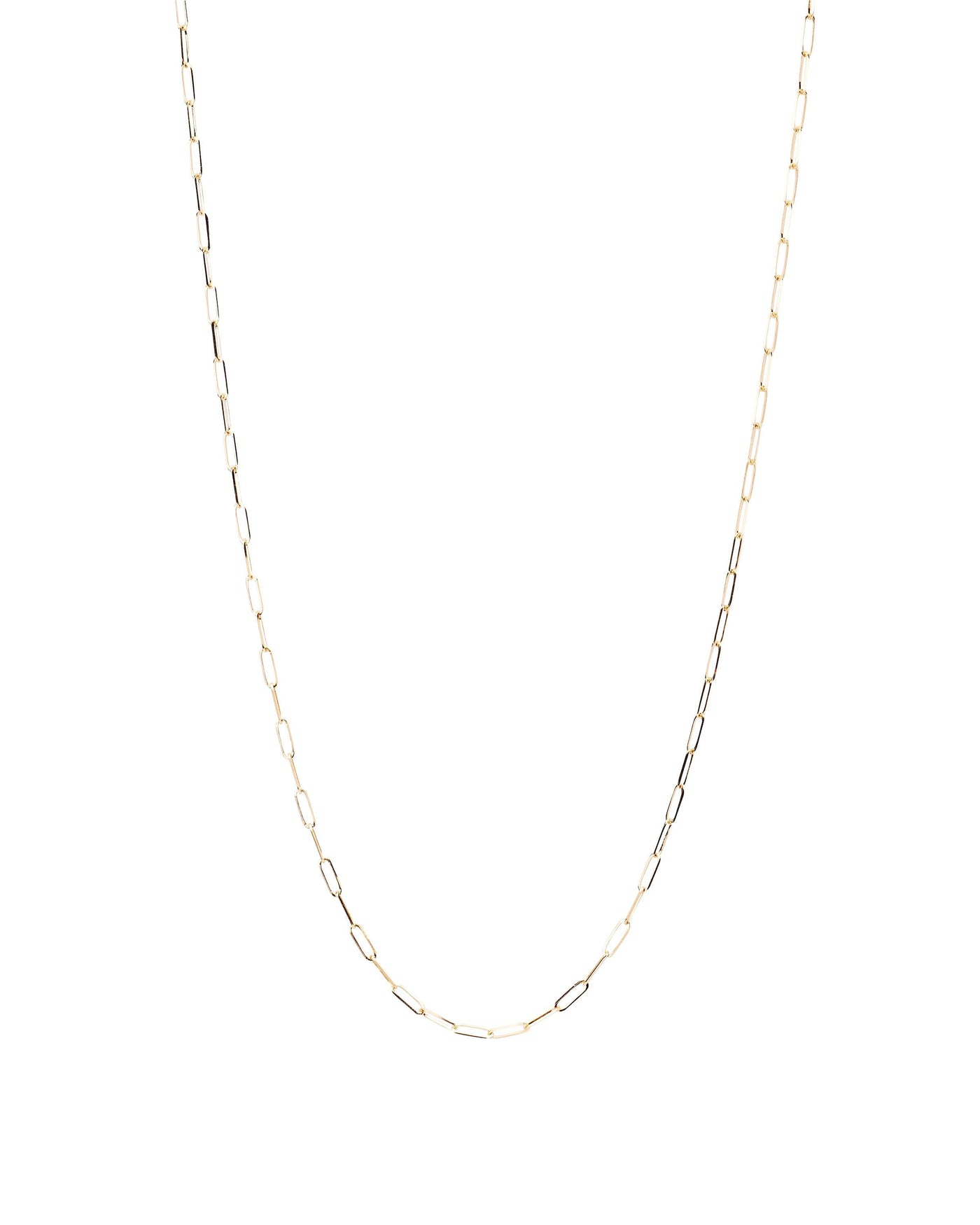 14k Yellow Gold Paper Clip Chain